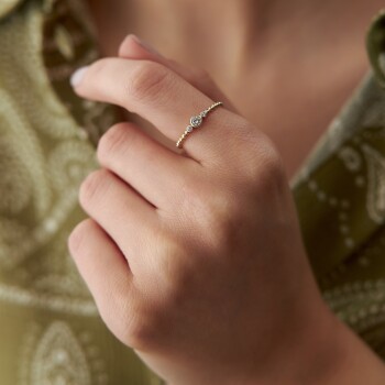 Üç Sıra Taş Yüzük - Rayna (1)