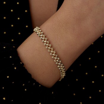 Üç Sıra Top Dorica Bileklik - Şant