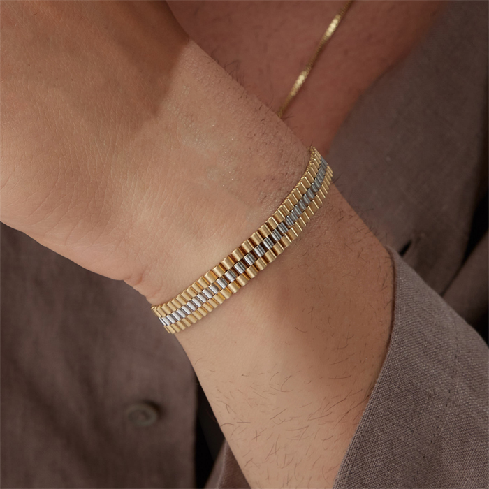 Üç Sıralı Sık Kordon Bileklik - Milan (1)