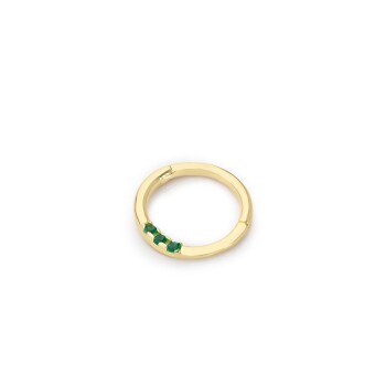 Üç Taşlı Yeşil Helix Piercing - Alen