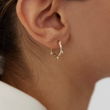 Üç Top Detaylı Halka Küpe - Ali Altınbas (1)