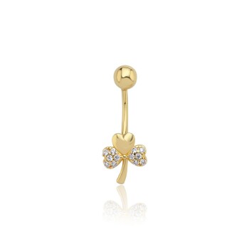 Üç Yapraklı Yonca Göbek Piercing - Koçak