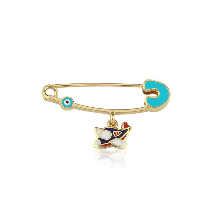 Uçak Nazar Bebek İğnesi - Melike