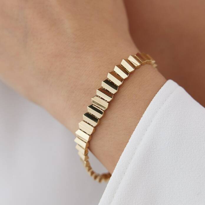 Üçgen Çatı Desenli Bileklik - 1