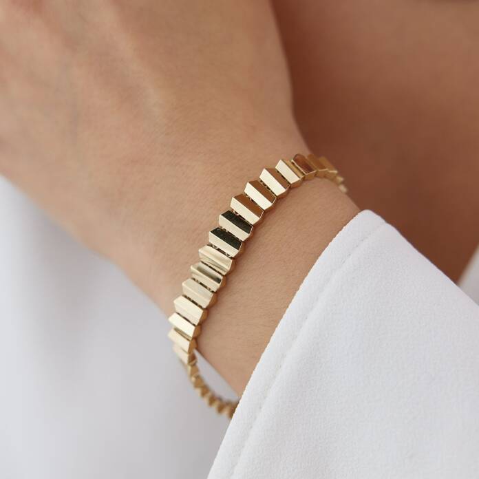 Üçgen Çatı Desenli Bileklik - 2