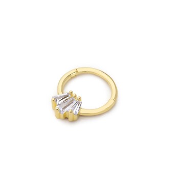 Üçlü Beyaz Baget Helix Piercing - Alen