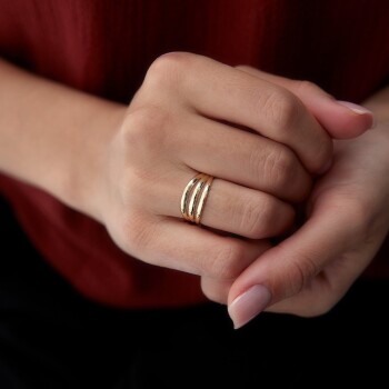 Üçlü Bitişik Bombe Yüzük - Ali Altınbas (1)