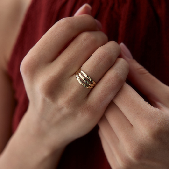 Üçlü Bitişik Bombe Yüzük - Ali Altınbas