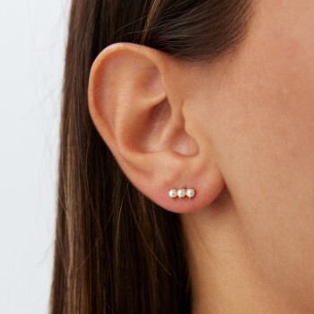 Üçlü İnci Küpe - Cemart