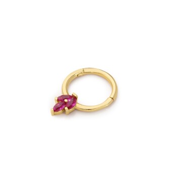 Üçlü Kırmızı Markiz Helix Piercing - Alen