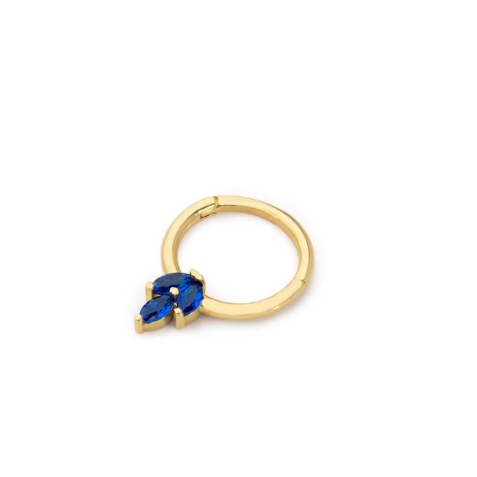 Üçlü Lacivert Markiz Helix Piercing - 1