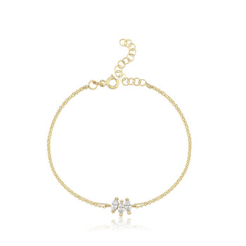 Üçlü Markiz Minimal Bileklik - 4