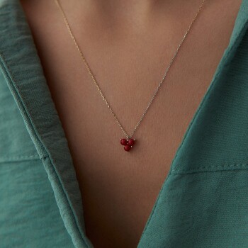 Üçlü Mercan Tohum Kolye - Rayna