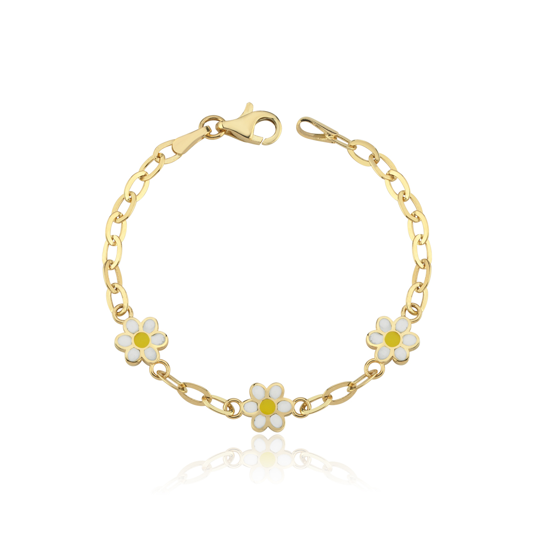 Üçlü Papatya Çocuk Bilekliği - 1