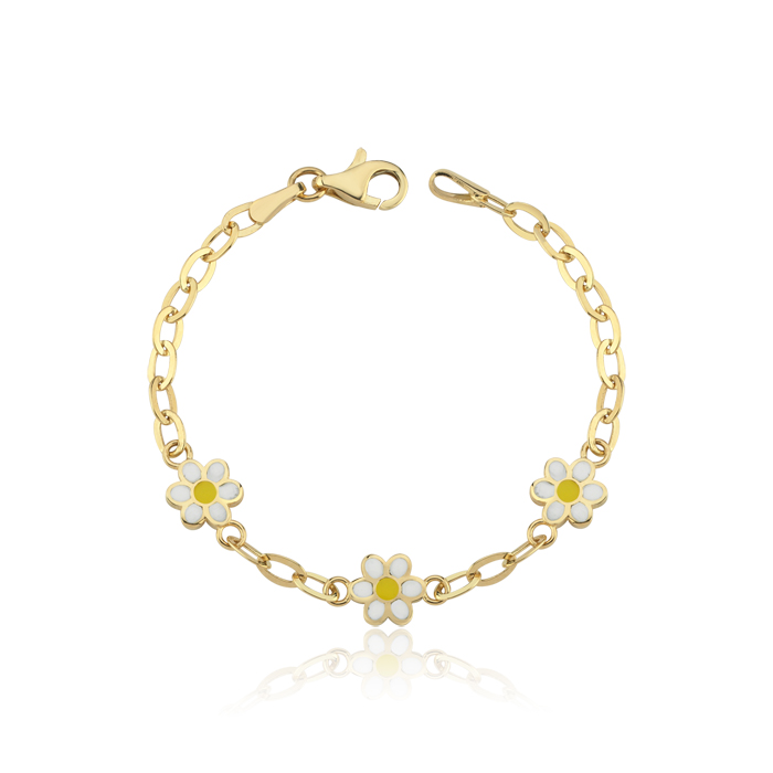 Üçlü Papatya Çocuk Bilekliği - Melike