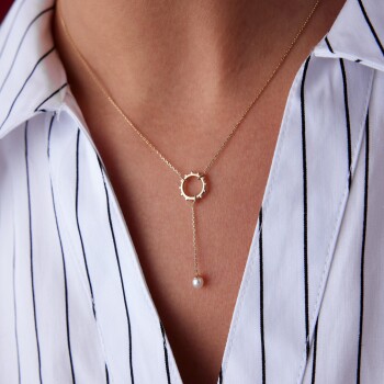 Üçlü Zincir İnci Kolye - RİTİM