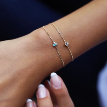 Üçtaş ve Tektaş İkili Bileklik - Rayna