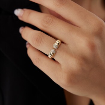 Ucu Taşlı Burgu Yüzük - Özer