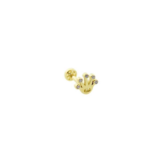 Ucu Taşlı Taç Tragus Piercing - 1