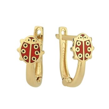 Uğur Böceği Çocuk Küpesi - Melike