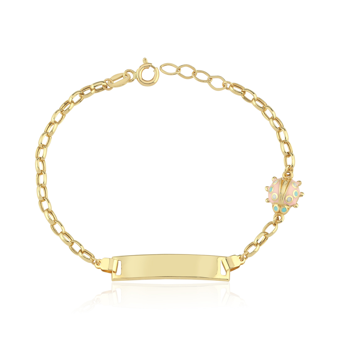 Uğur Böcekli Altın Bebek Künyesi - 1