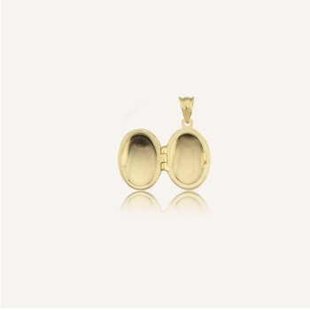 Ultra Mini Oval Kapaklı Kolye Ucu - 2