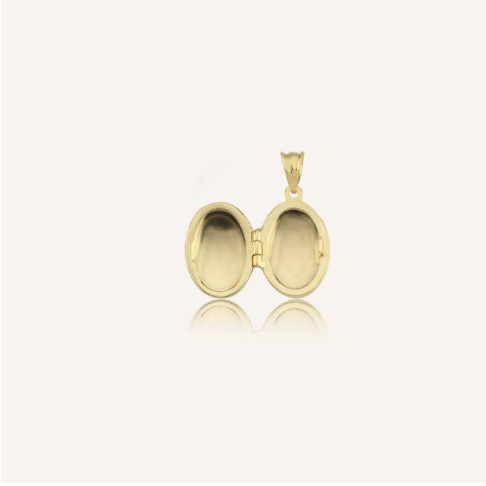 Ultra Mini Oval Kapaklı Kolye Ucu - 2