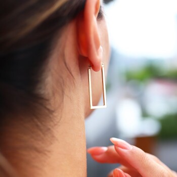 Uzun Dörtgen Küpe - Ador