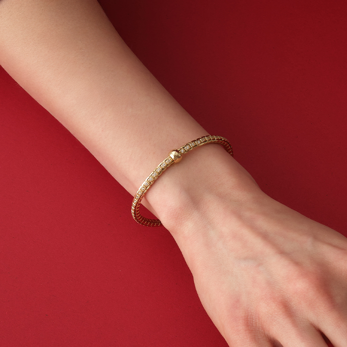 Vera Taşlı Altın Kelepçe - Şant