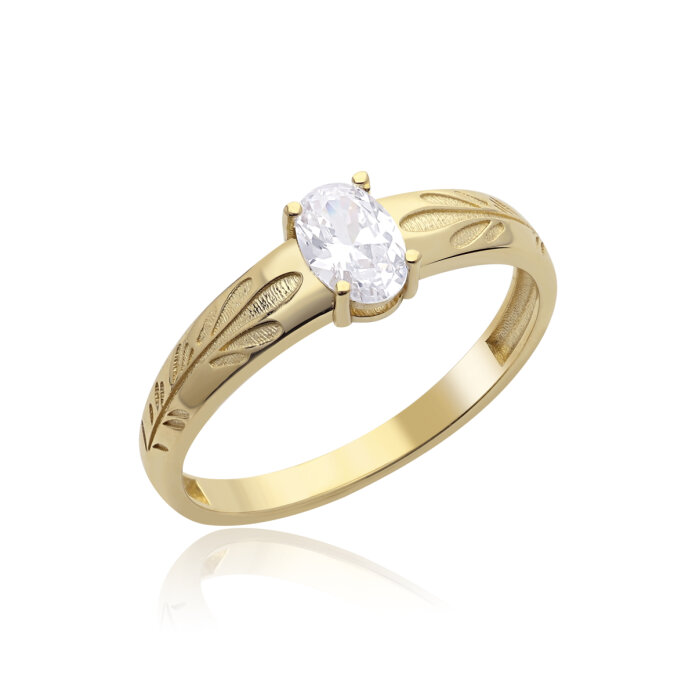 Vintage Branch Oval Taşlı Yüzük - 4