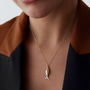 Vintage Oynak Balık Kolye - Cemart