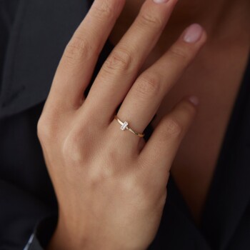 White Only Baget Yüzük - 1