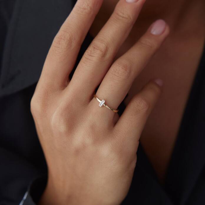 White Only Baget Yüzük - 1