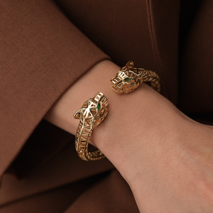 Wild Panter Başlı Altın Kelepçe - Koçak (1)