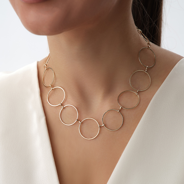 XL Halka Formlu Altın Kolye - Özkonak