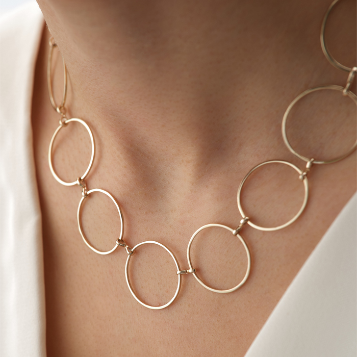 XL Halka Formlu Altın Kolye - Özkonak (1)