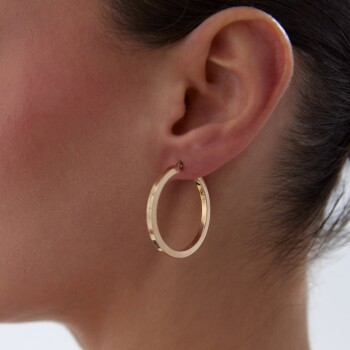 XLarge 2.50mm Kenarlı Boru Halka Küpe - Tuana (1)