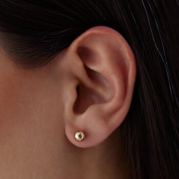 Xlarge Düz Top Küpe - Özçelik