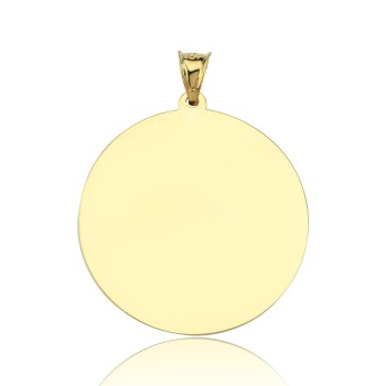 XXLarge Yuvarla Plaka Kolye Ucu - Özçelik