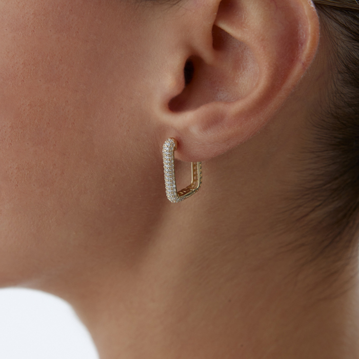 Yarı Taşlı Ataç Küpe - Alen (1)