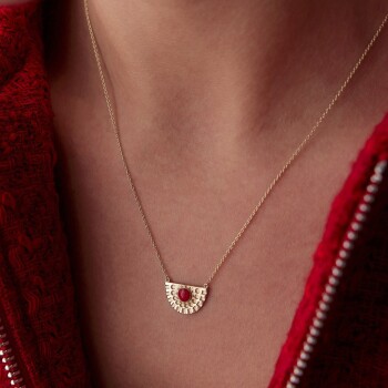 Yarım Daire Motifli Kolye - RİTİM (1)