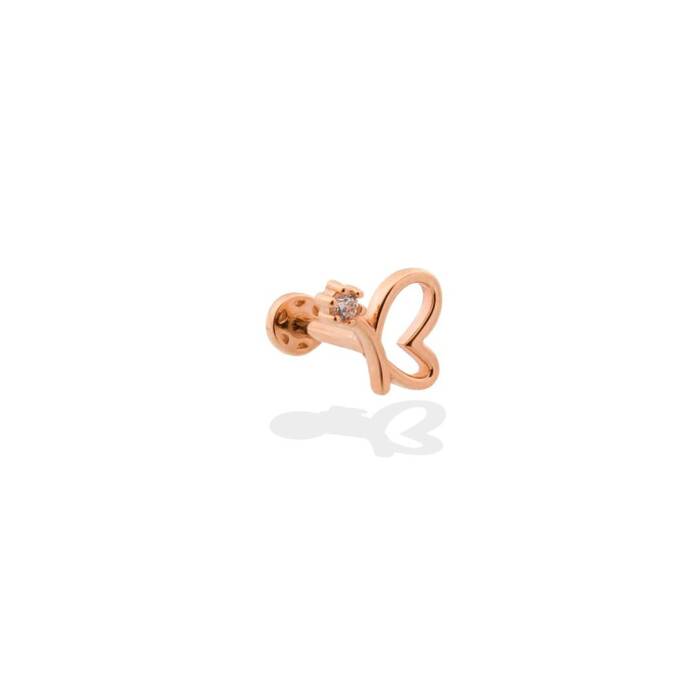 Yarım Kanat Kelebek Tragus Piercing - 1