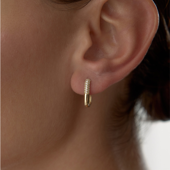 Yarım Su Yolu Ataç Küpe - Rayna (1)