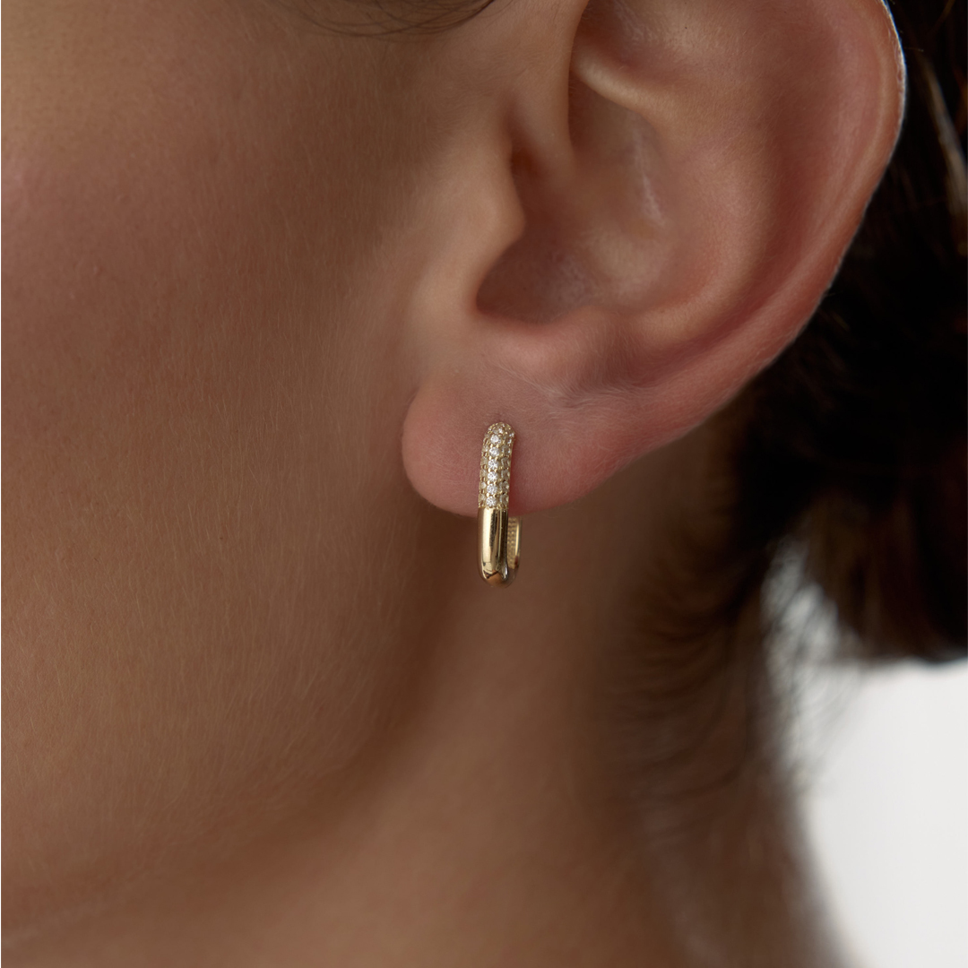 Yarım Su Yolu Ataç Küpe - 2