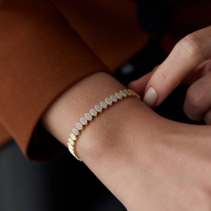 Yarımtur Taşlı Bileklik - 1