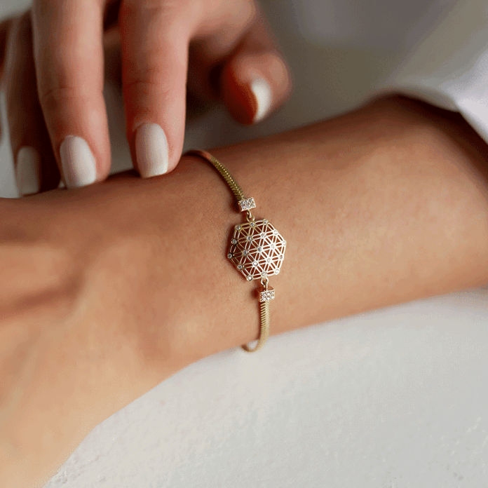 Yaşam Çiçeği Taşlı Bileklik - 2