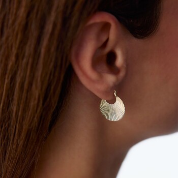 Yelpaze Halka Küpe - Garo