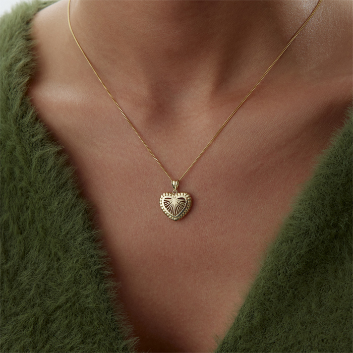 Yelpaze Kalp Kolye - Koçak