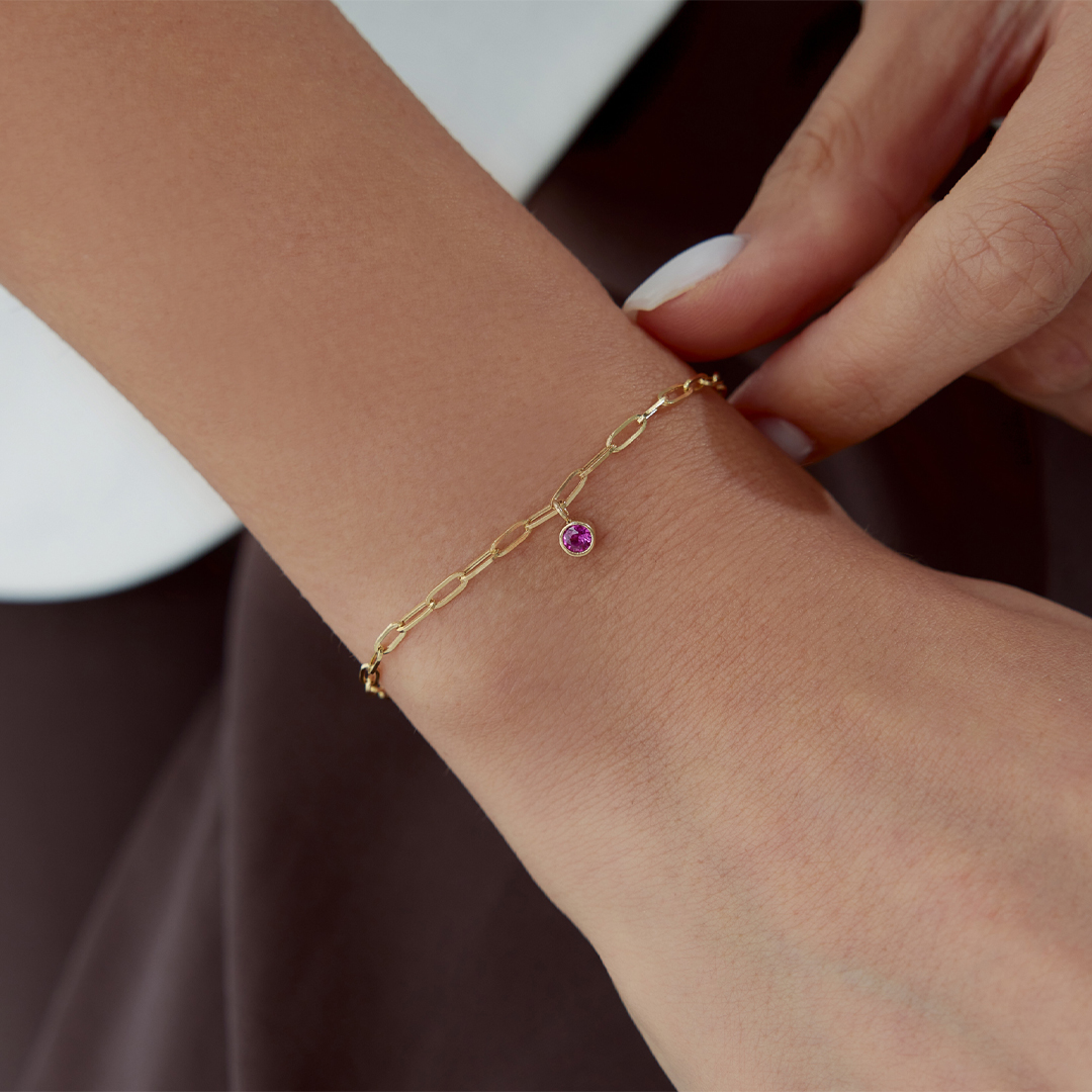 Yengeç Burcu Ruby Ataç Bileklik - 1