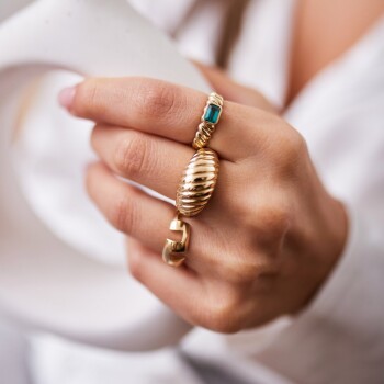 Yeşil Baget Burgu Yüzük - 3